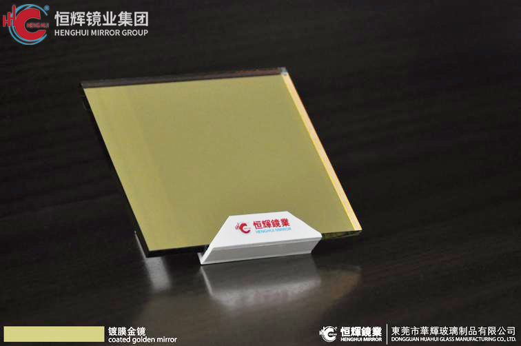 Coated gold colored mirror